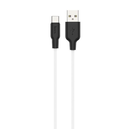 Usb Кабель-зарядка Type-C Hoco X21 Plus Silicone 2.4A 1м мягкий силиконовый белый