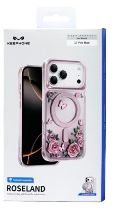 Накладка для i-Phone 17 Pro Max Keephone Roseland MagSnap розовая