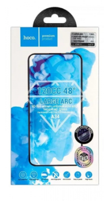 Защитное стекло для i-Phone 14/13/13 Pro 6.1&quot; Hoco A34 Plus Антишпион чёрное