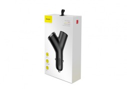 Автомобильное заряд. устр. + прикуриватель Baseus Y-type 2USB 3.4A CCALL-YX01 черное