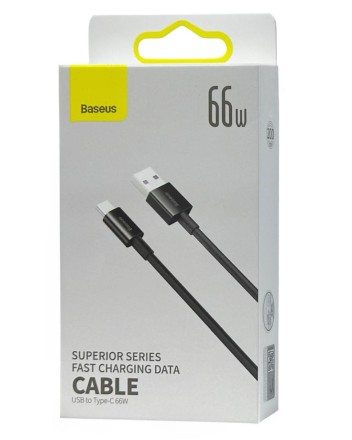 Usb Кабель-зарядка TYPE-C Baseus Superior Series 66W 2м (CATYS-A01) черный
