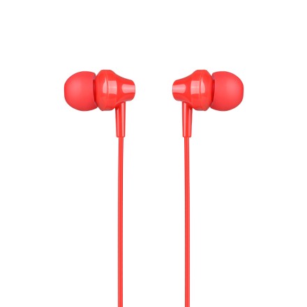Наушники с микрофоном Hoco M14 Natural Sound 1.2м красные