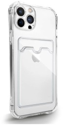 Чехол-накладка силикон с карманом под карту  i-Phone 11 Pro 6.1&quot; прозрачная