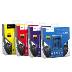 Стереонаушники Bluetooth полноразмерные HOCO W24 Enlighten с микрофоном 1.2м синие