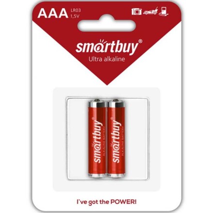 Батарейка алкалиновая Smartbuy LR03/2B (24/240)  SBBA-3A02B