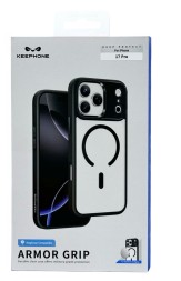 Накладка для i-Phone 17 Pro Keephone Armor Grip MagSnap черно-прозрачный