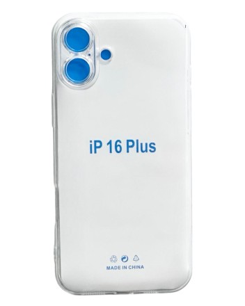 Чехол-накладка силикон i-Phone 16 plus прозрачный