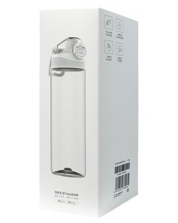 Бутылка для холодных напитков Xiaomi Quan Ge Hello Life Tritan Sports Cup 620ml белая
