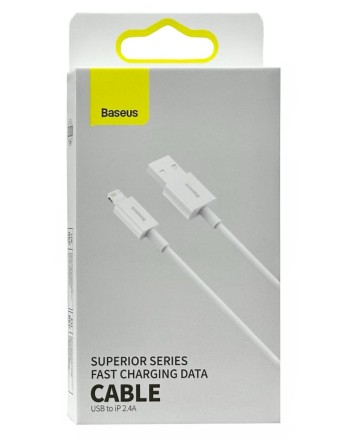 Usb Кабель-зарядка Lightning Baseus Superior series 2.4A 1м CALYS-A02 белый