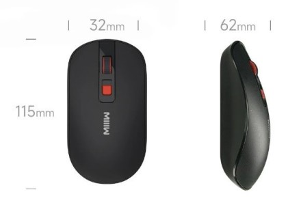Мышь беспроводная Xiaomi miiiw wireless mouse lite MW23M21 чёрная