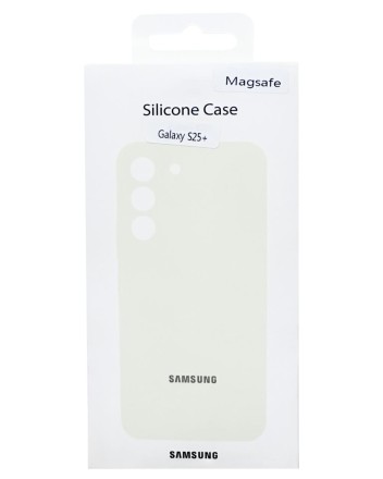Накладка для Samsung Galaxy S25 Plus MagSafe Silicone Case белый