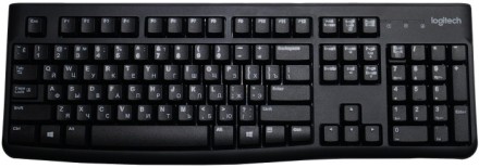 Комплект клавиатура+мышь проводная Logitech MK120 черный