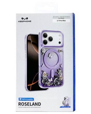 Накладка для i-Phone 17 Pro Max Keephone Roseland MagSnap сиреневая