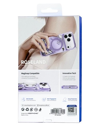 Накладка для i-Phone 17 Pro Max Keephone Roseland MagSnap сиреневая
