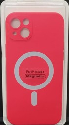 Накладка для i-Phone 14 Max 6.7&quot; Magsafe силикон красная