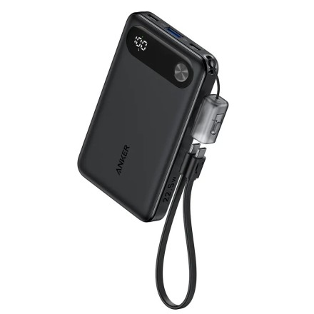 Powerbank Anker (A1257) 10000mAh 1USB/2C с проводом Type-C черный