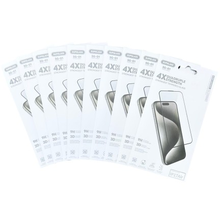 Защитное стекло для i-Phone 17 Air Supglass SG-01 3D чёрное