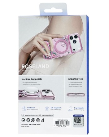 Накладка для i-Phone 17 Pro Keephone Roseland MagSnap розовая