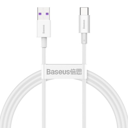 Usb Кабель-зарядка TYPE-C Baseus Superior Series 66W 1м CATYS-02 белый