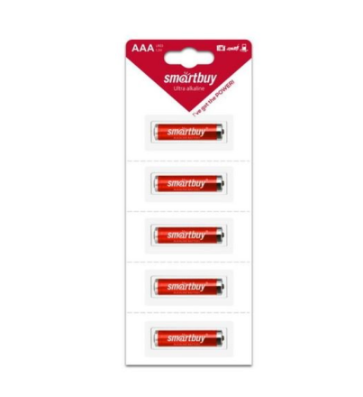 Батарейка алкалиновая Smartbuy LR03/5B strip (60/600)  SBBA-3A05B