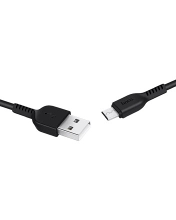 Usb Кабель-зарядка Micro Hoco X20 Flash 2.4A 1м силиконовый черный