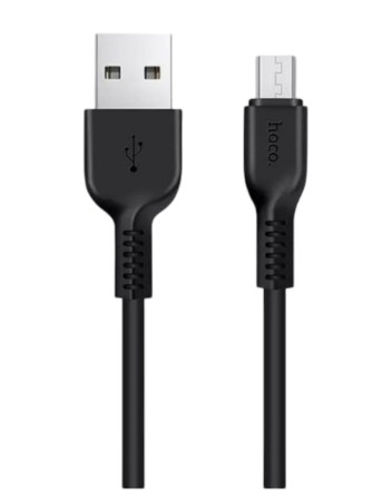 Usb Кабель-зарядка Micro Hoco X20 Flash 2.4A 1м силиконовый черный