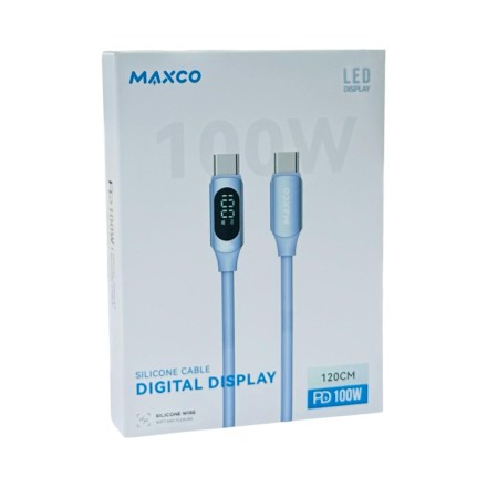 Usb Кабель-зарядка Type-C на Type-C Maxco MS05CC LED 100W 1.2м белый
