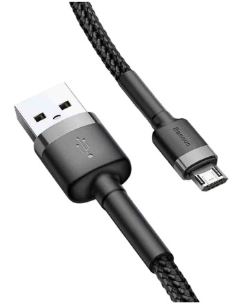 Usb Кабель-зарядка Micro Baseus Cafule 1.5A 2м (CAMKLF-CG1) серебристо-черный