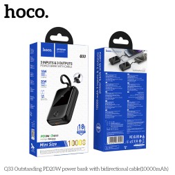 Powerbank Hoco Q33 10000mAh 18W/20W 1USB/2USB-C черный