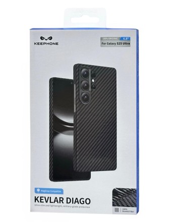 Накладка для Samsung Galaxy S25 Ultra Keephone Kevilar Magsafe черный