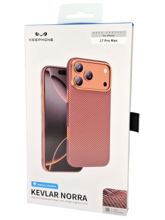 Накладка для i-Phone 17 Pro Max Keephone Kevlar Norra MagSnap оранжевый