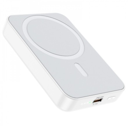 Powerbank с беспроводной зарядкой MagSafe Borofone BJ25 Plus 10000mAh Type-C белый