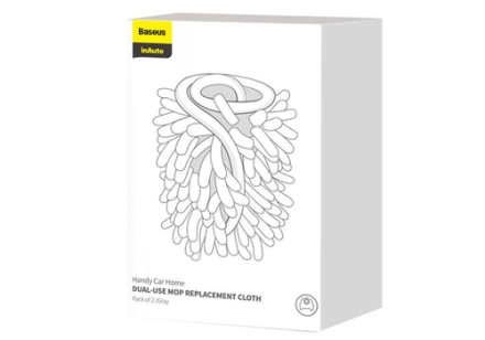Сменная насадка для швабры Baseus Mop Replacement Cloth 2шт. CRTB-A0G серая