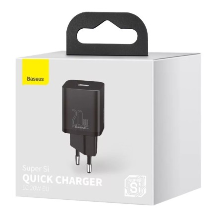 Сетевое зарядное устройство Baseus Super Si Quick Charger 1C 20W EU (CCSUP-B01) черное