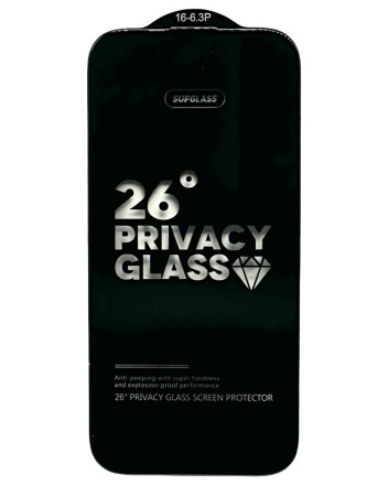 Защитное стекло Антишпион для i-Phone 16 Pro 6.3&quot; Supglass XC-12 3D