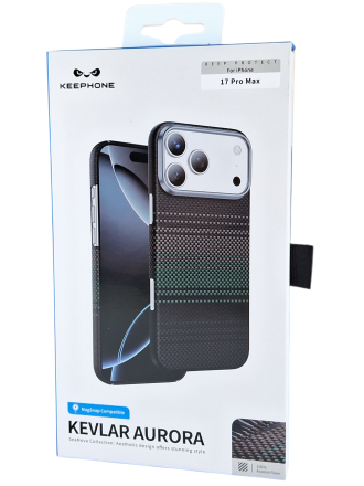 Накладка для i-Phone 17 Pro Max Keephone Kevlar Aurora MagSnap