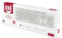 Клавиатура проводная Smartbuy ONE 238 USB/104+9 клавиш/Индикация клавиш/1.3м, (SBK-238U-W) белая
