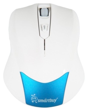 Мышь беспроводная Smartbuy 356AG (SBM-356AG-BW) /40 белая/голубая