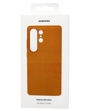 Накладка для Samsung Galaxy S25 Ultra MagSafe Kindsuit Case кожанный светло-коричневый