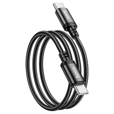 Usb Кабель-зарядка Type-C на Type-C Hoco X89 3A 60W 1м тканевый черный