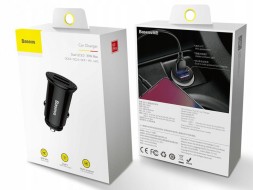 Автомобильное зарядное устройство Baseus Circular Plastic 2USB 30W (CCALL-YD01) черное