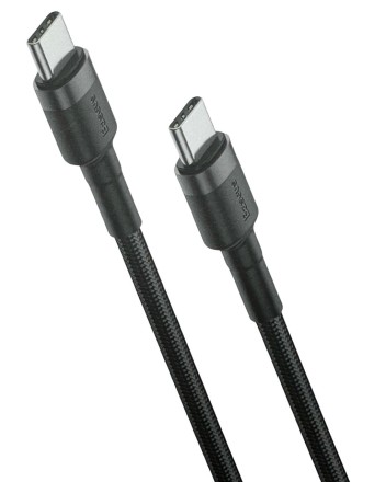 Кабель-переходник Baseus Cafule series Type-C на Type-C PD2.0 2м (CATKLF-HG1) серо-черный