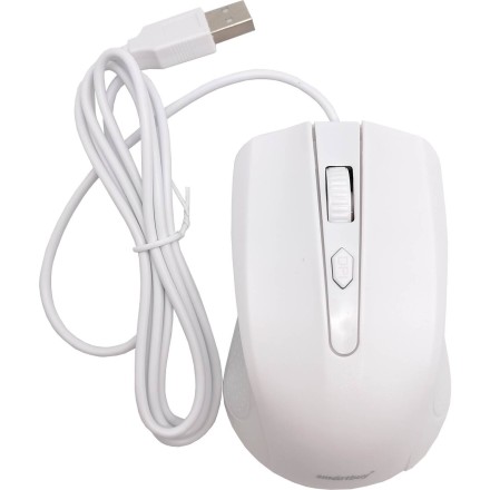 Мышь проводная Smartbuy ONE 352 USB/DPI 800-1200-1600/4 кнопки/1.24м (SBM-352-WK) белая