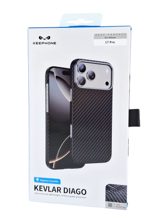Накладка для i-Phone 17 Pro Keephone Kevlar Diago MagSnap черный