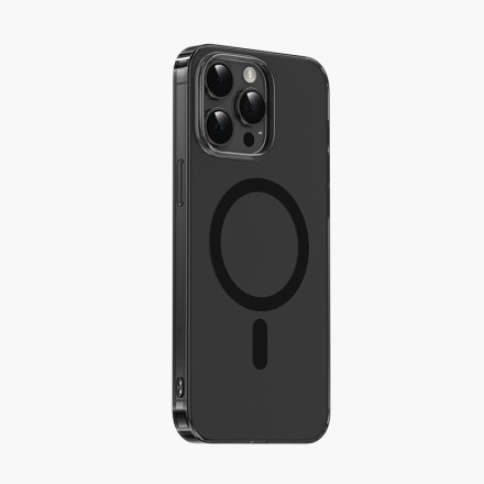 Накладка для i-Phone 15 Pro Keephone X-Crystal Magsafe черный прозрачный