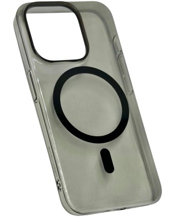 Накладка для i-Phone 15 Pro Keephone X-Crystal Magsafe черный прозрачный