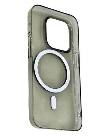 Накладка для i-Phone 15 Pro Keephone X-Crystal Magsafe черный прозрачный