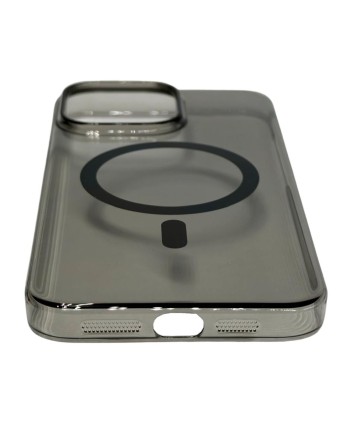 Накладка для i-Phone 15 Pro Keephone X-Crystal Magsafe черный прозрачный