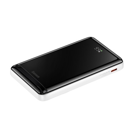 Powerbank с беспроводной зарядкой Baseus Magnetic Bracket Wireless 10000mAh 20W (PPCX000202) белый