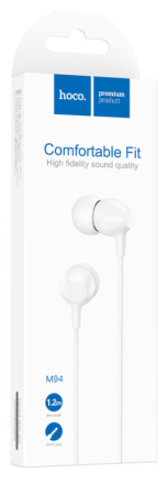 Стереонаушники Hoco M94 с микрофоном белые